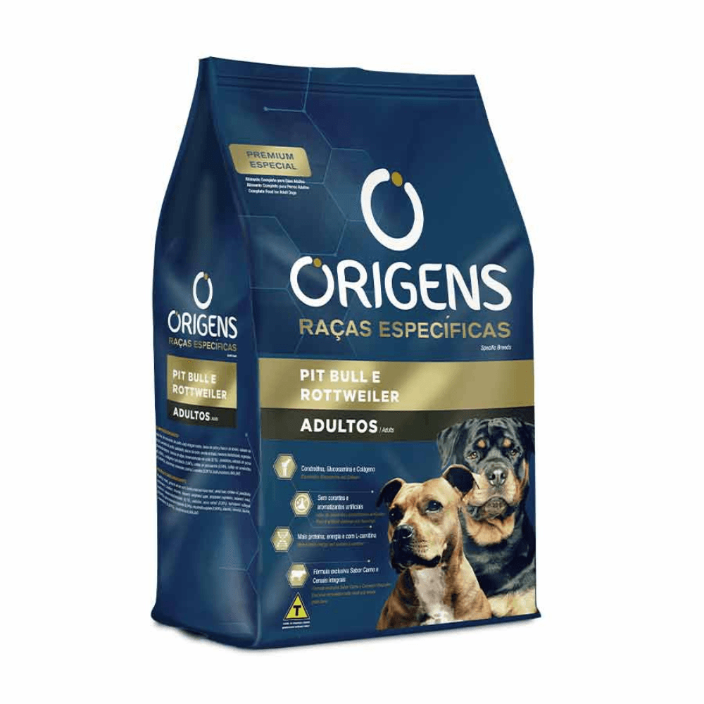 Origens adulto pit bull/rottw 15kg