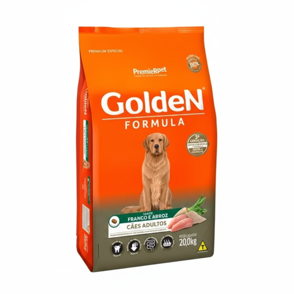 Golden Fórmula Frango Arroz Cães Adultos 15kg