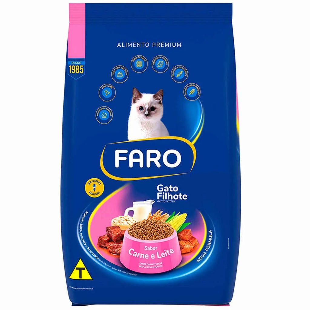 Ração Faro Premium Gato Filhote Carne Leite 20KG