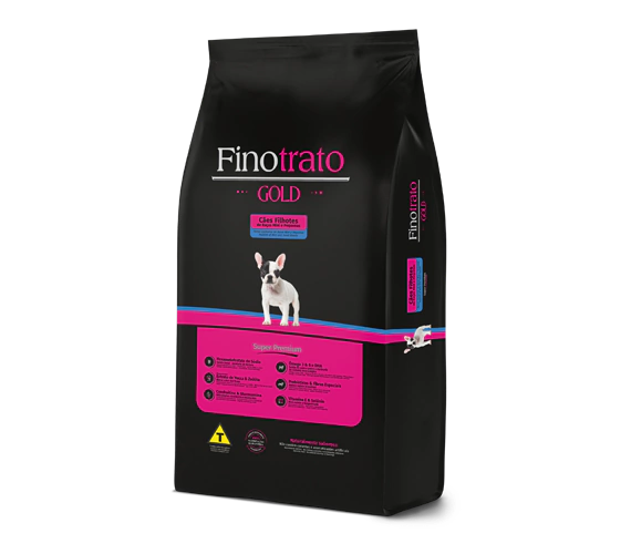 Finotrato Gold SUPER PREMIUM para Cães Filhotes Raças Mini e Pequenas