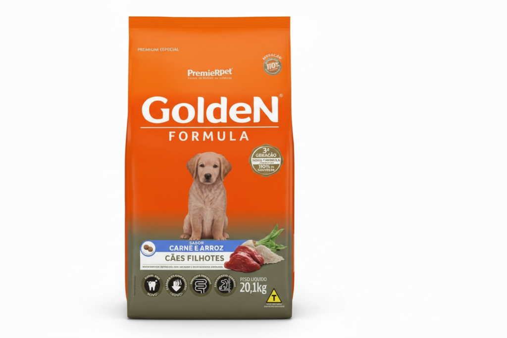 Golden Fórmula Filhotes – Carne & Arroz 15kg e 20kg