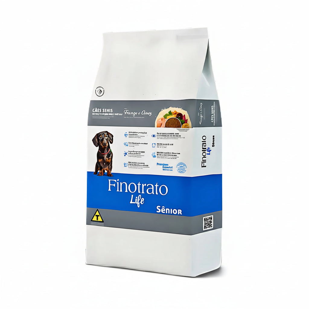 Fino trato Sênior raças pequenas e médias frango e arroz 10kg