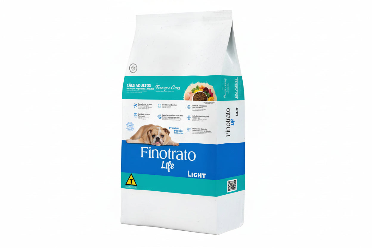 Fino Trato Light Ração Cães Raças Pequena E Médias