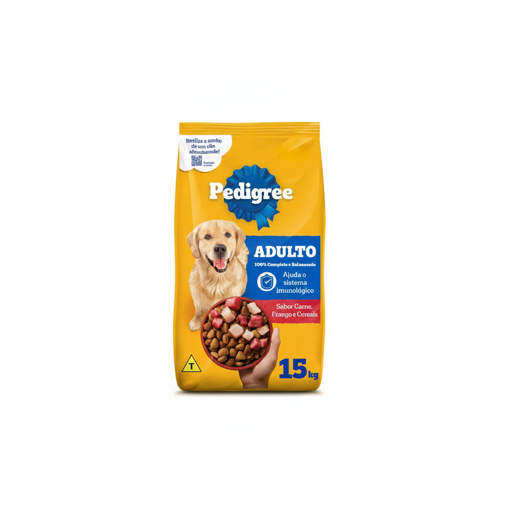 Pedigree dry adulto Raças Grandes  Carne e Frango e Cereais