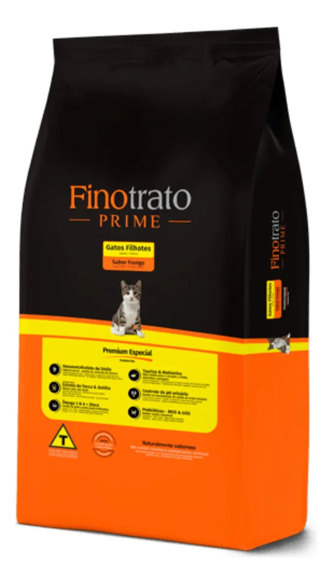 Fino trato Prime Gato filhote Frango / Salmão  10kg