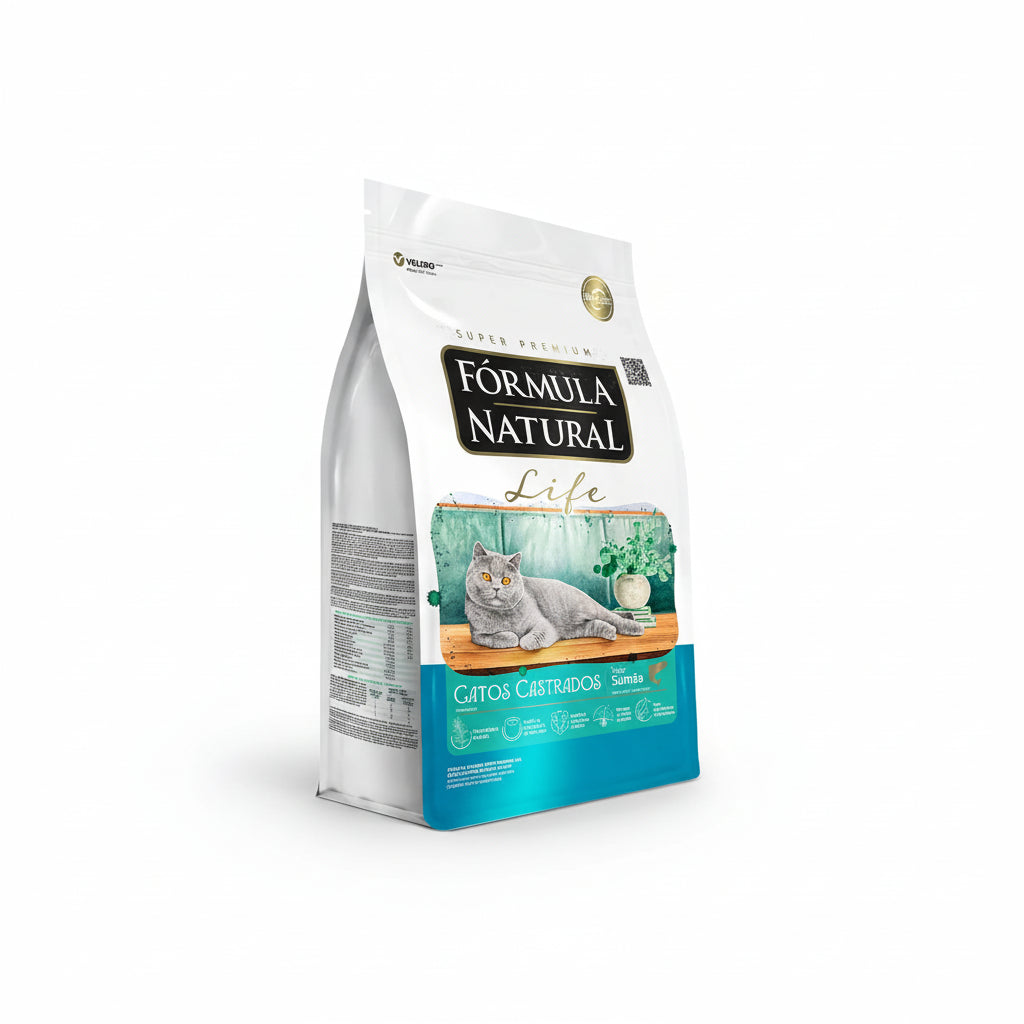 Ração Fórmula Natural Life Gato Adulto Castrado Salmão
