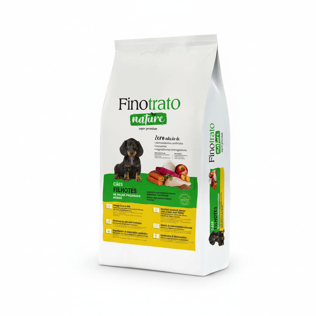 Finotrato Nature SUPER PREMIUM para Cães Filhotes Raças Pequenas e Média