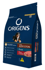 Origens cães adulto Raças grande carne e cereais 15kg