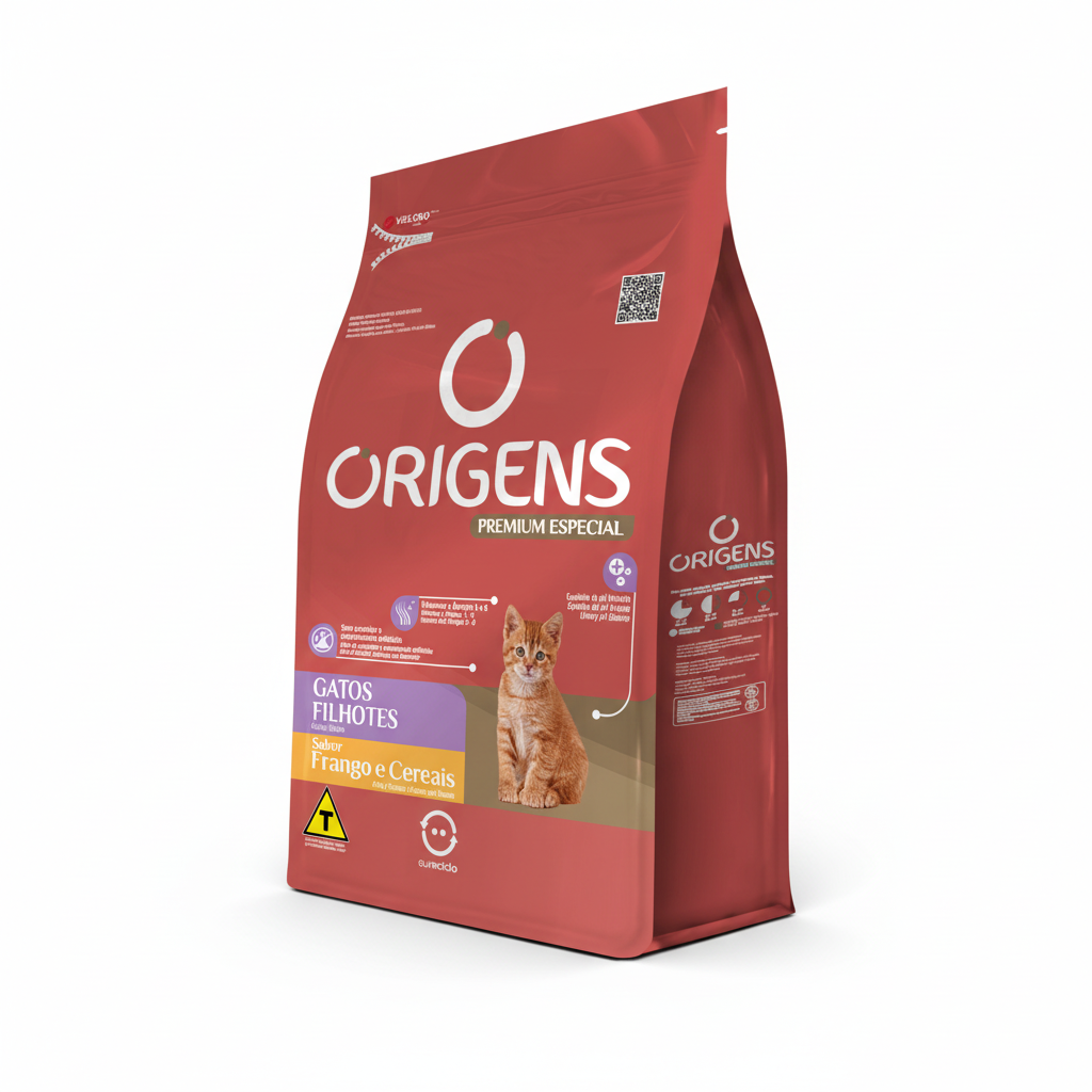 Origens Premium Especial Gatos Filhotes Sabor Frango e Cereais 3kg