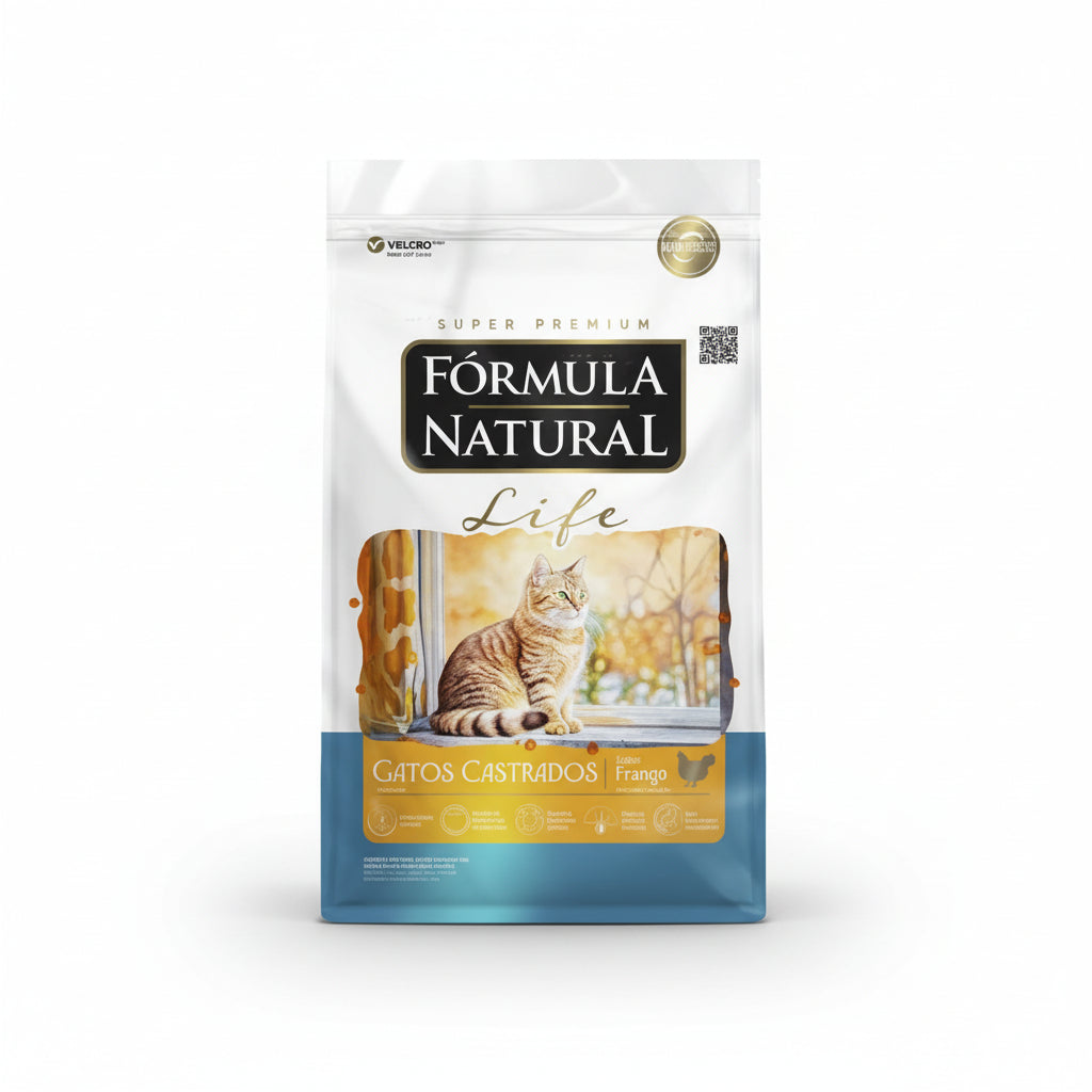 Fórmula natural Life gatos castrados frango  1kg