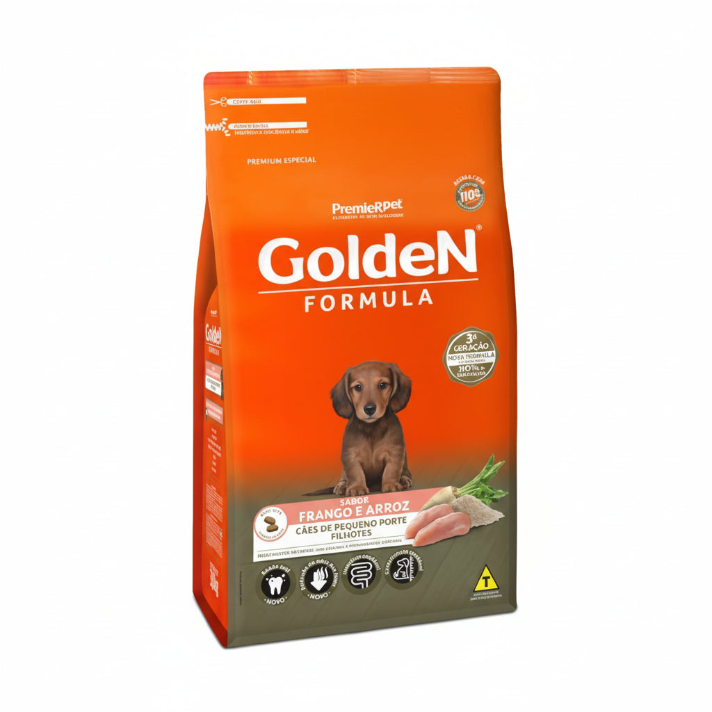 GoldeN Formula PREMIUM ESPECIAL  Cães Filhotes Porte Pequeno Frango e Arroz