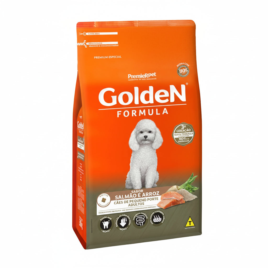 GoldeN Formula  Cães Adultos Porte Pequeno Salmão e Arroz 15kg