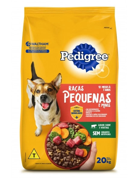 Pedigree dry adulto Raças Pequenas Carne e Vegetais